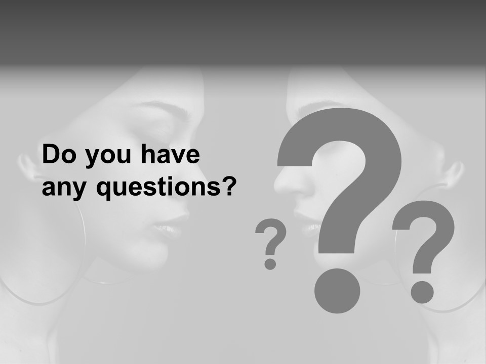 A Woman's Face Is Shown In Black And White PowerPoint Template