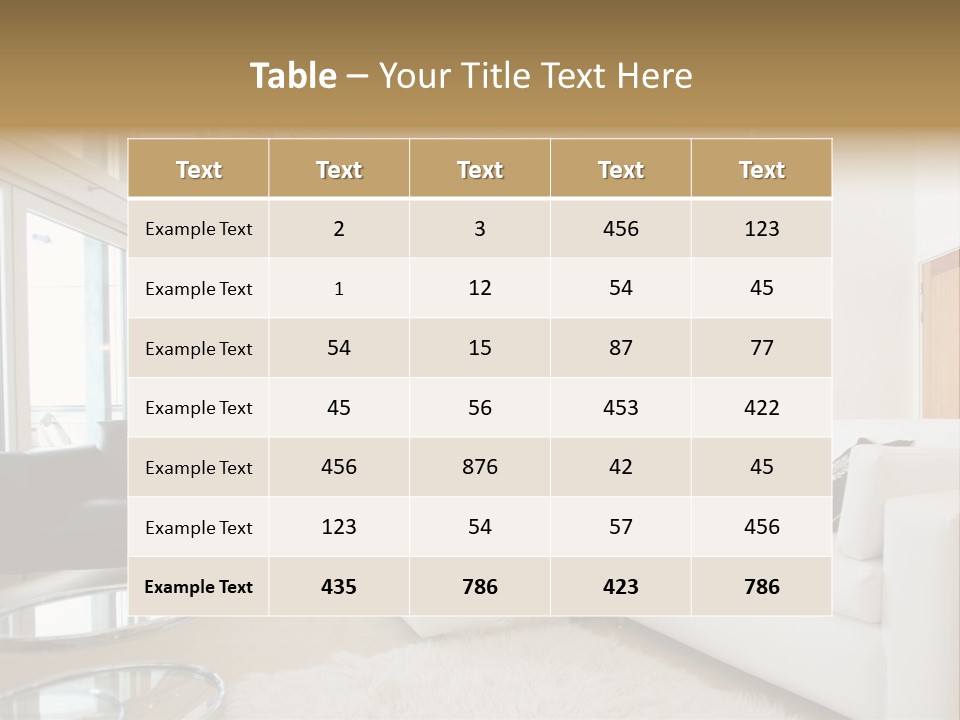 A Living Room Filled With Furniture And A Staircase PowerPoint Template