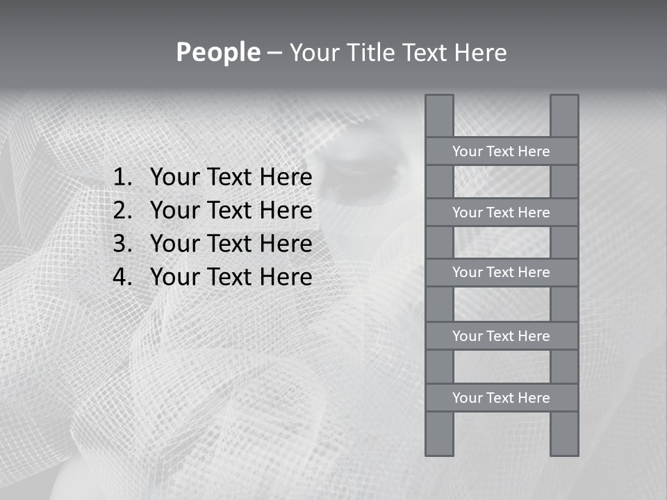 A Woman's Face With A Veil Over Her Head PowerPoint Template