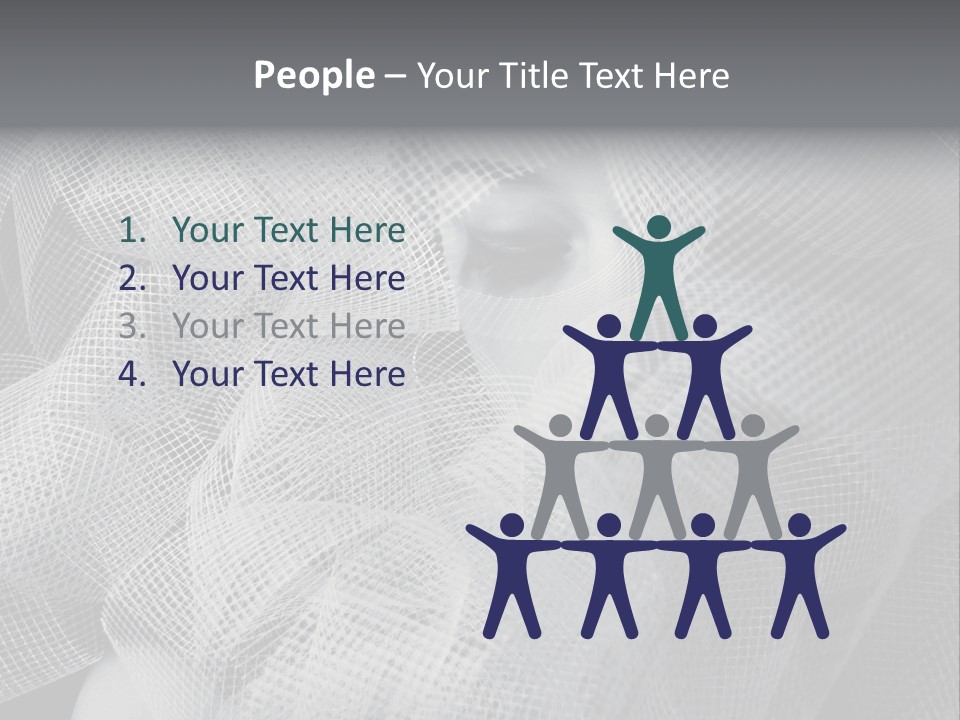 A Woman's Face With A Veil Over Her Head PowerPoint Template