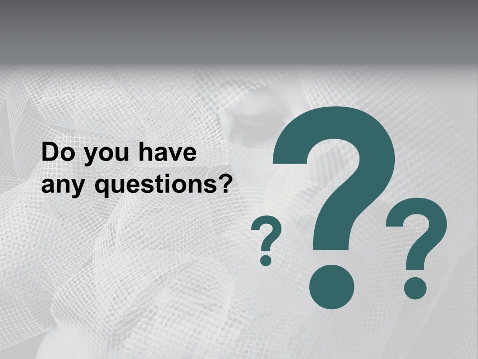 A Woman's Face With A Veil Over Her Head PowerPoint Template