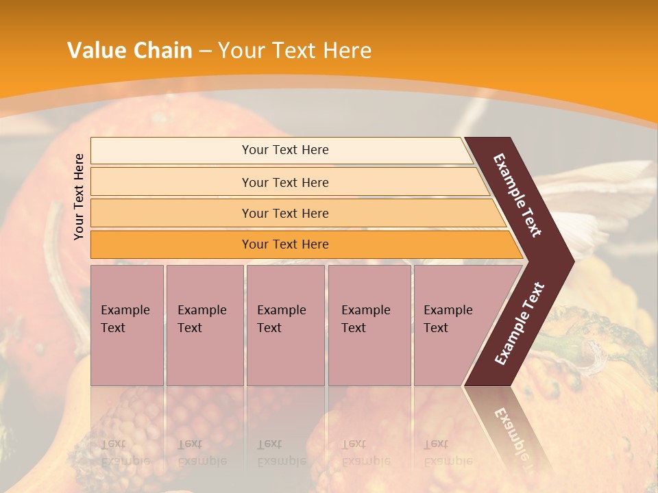 A Plate Of Pumpkins And Corn On A Table PowerPoint Template