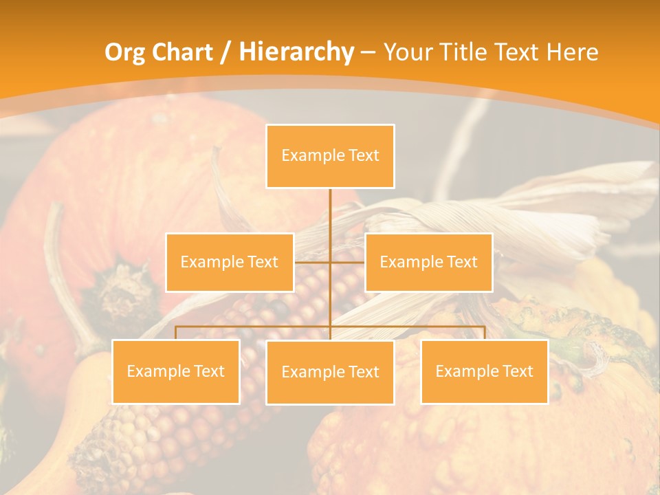 A Plate Of Pumpkins And Corn On A Table PowerPoint Template