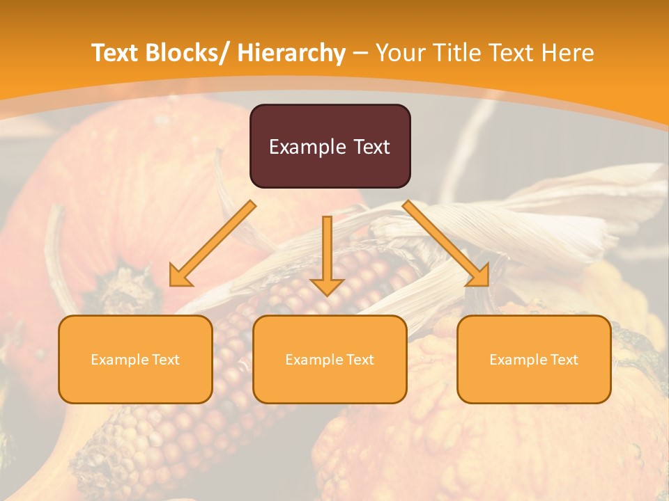 A Plate Of Pumpkins And Corn On A Table PowerPoint Template