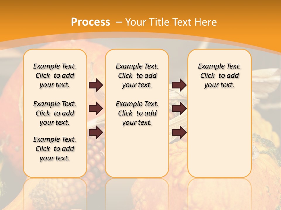 A Plate Of Pumpkins And Corn On A Table PowerPoint Template