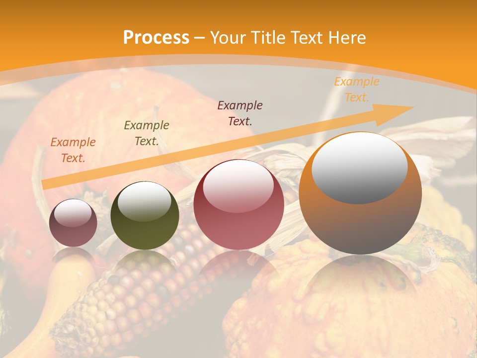 A Plate Of Pumpkins And Corn On A Table PowerPoint Template