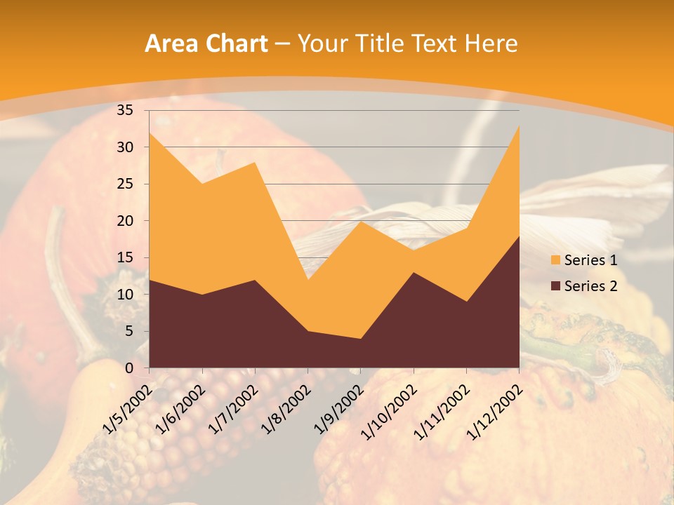 A Plate Of Pumpkins And Corn On A Table PowerPoint Template