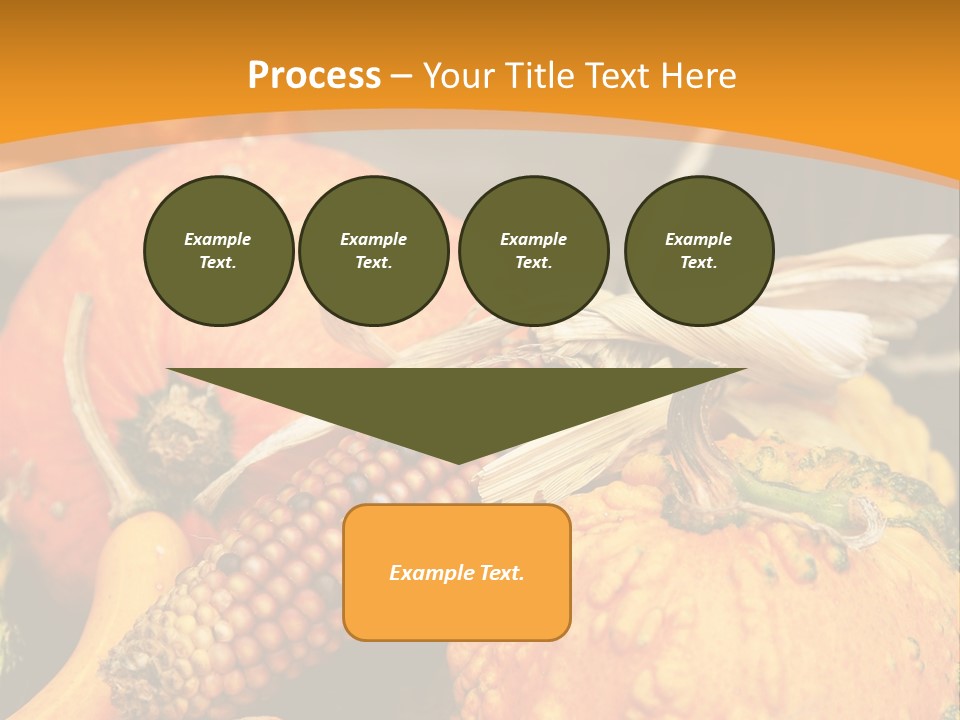 A Plate Of Pumpkins And Corn On A Table PowerPoint Template