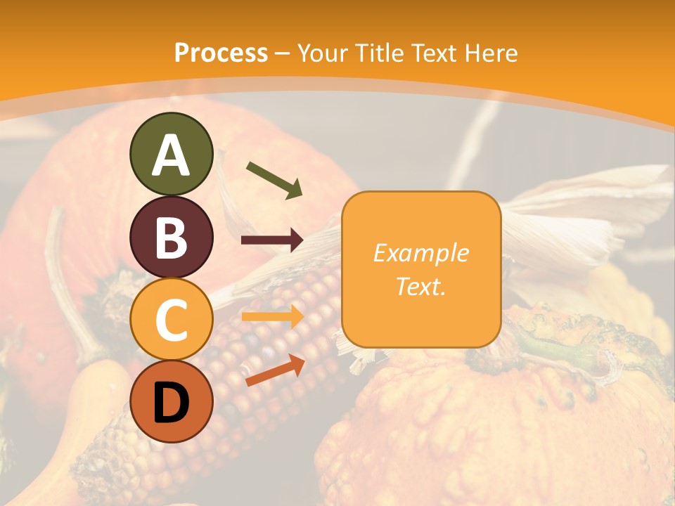 A Plate Of Pumpkins And Corn On A Table PowerPoint Template