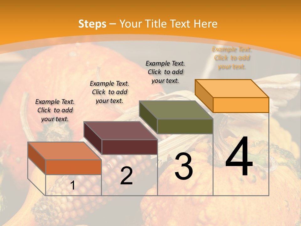 A Plate Of Pumpkins And Corn On A Table PowerPoint Template