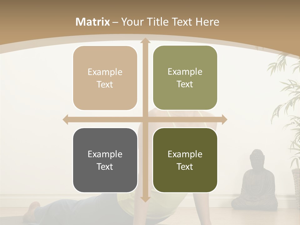 A Woman Is Doing A Yoga Pose On A Mat PowerPoint Template