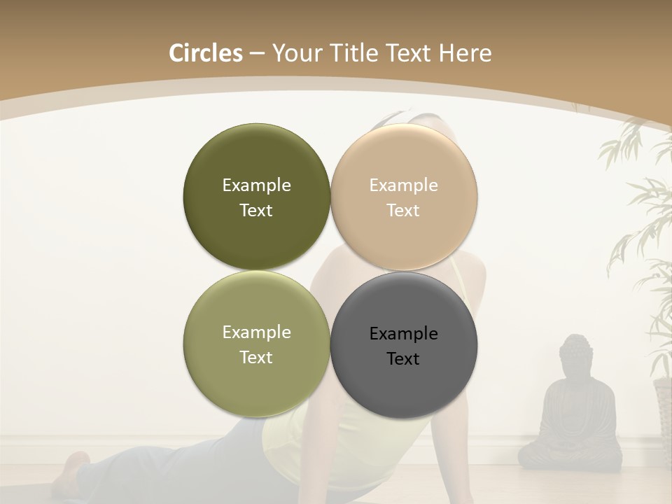 A Woman Is Doing A Yoga Pose On A Mat PowerPoint Template