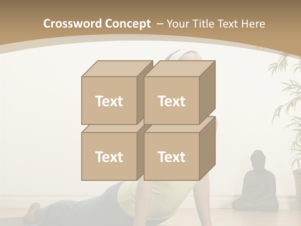 A Woman Is Doing A Yoga Pose On A Mat PowerPoint Template