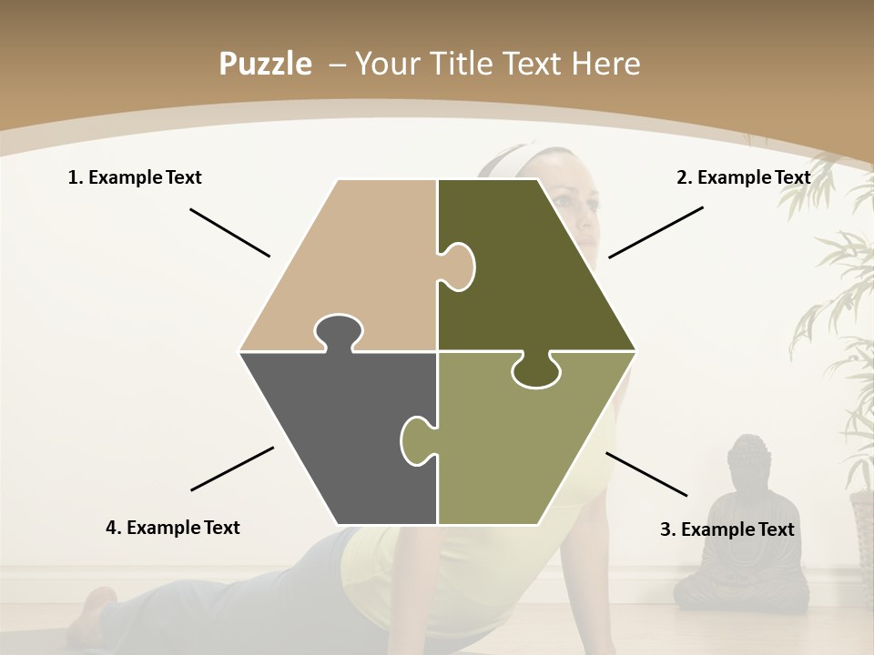 A Woman Is Doing A Yoga Pose On A Mat PowerPoint Template