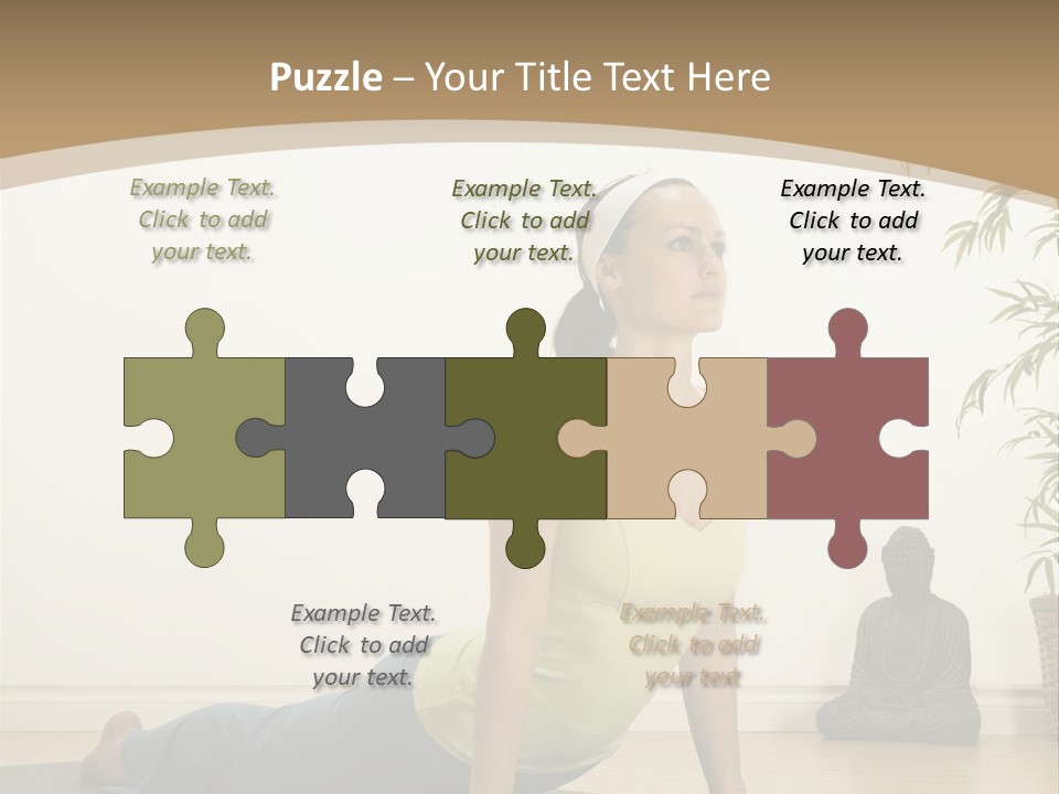 A Woman Is Doing A Yoga Pose On A Mat PowerPoint Template