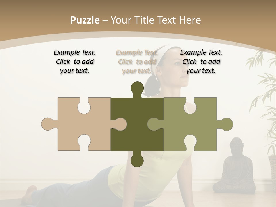 A Woman Is Doing A Yoga Pose On A Mat PowerPoint Template