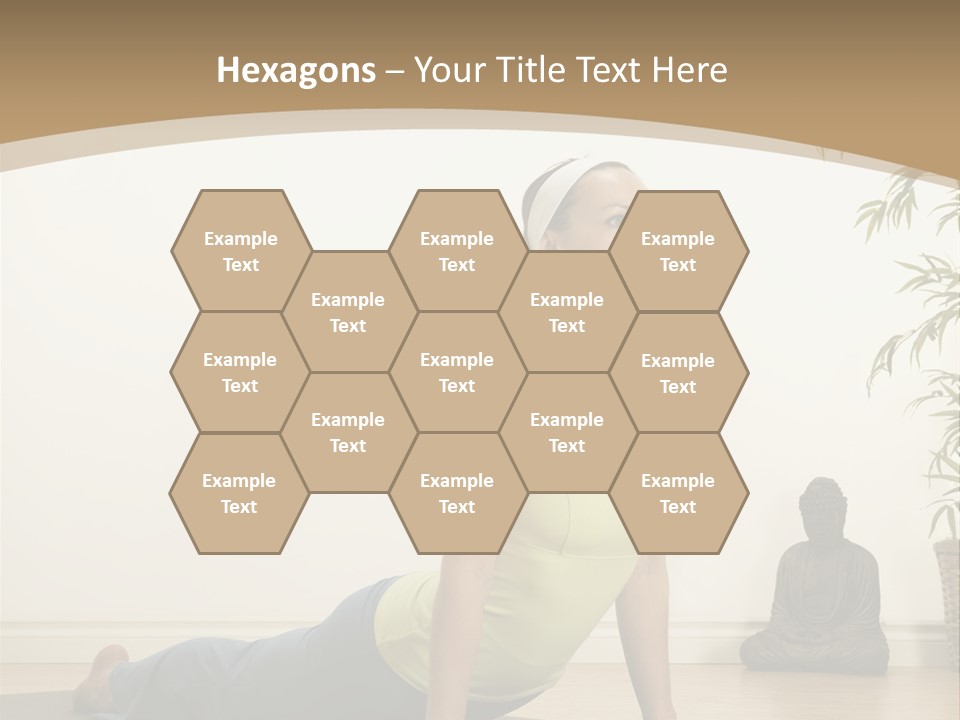 A Woman Is Doing A Yoga Pose On A Mat PowerPoint Template