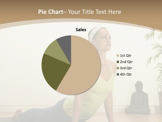 A Woman Is Doing A Yoga Pose On A Mat PowerPoint Template