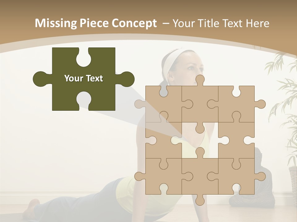 A Woman Is Doing A Yoga Pose On A Mat PowerPoint Template