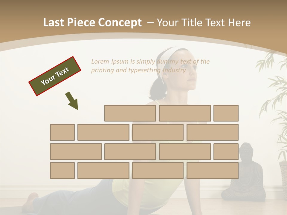 A Woman Is Doing A Yoga Pose On A Mat PowerPoint Template