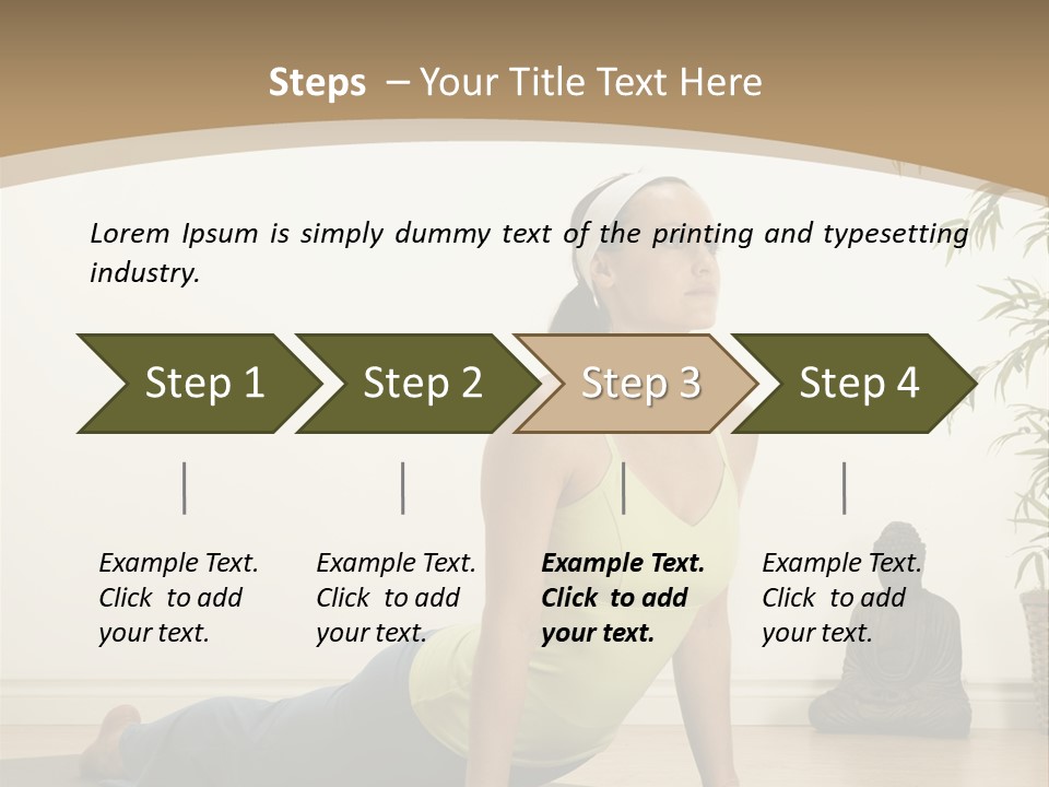 A Woman Is Doing A Yoga Pose On A Mat PowerPoint Template