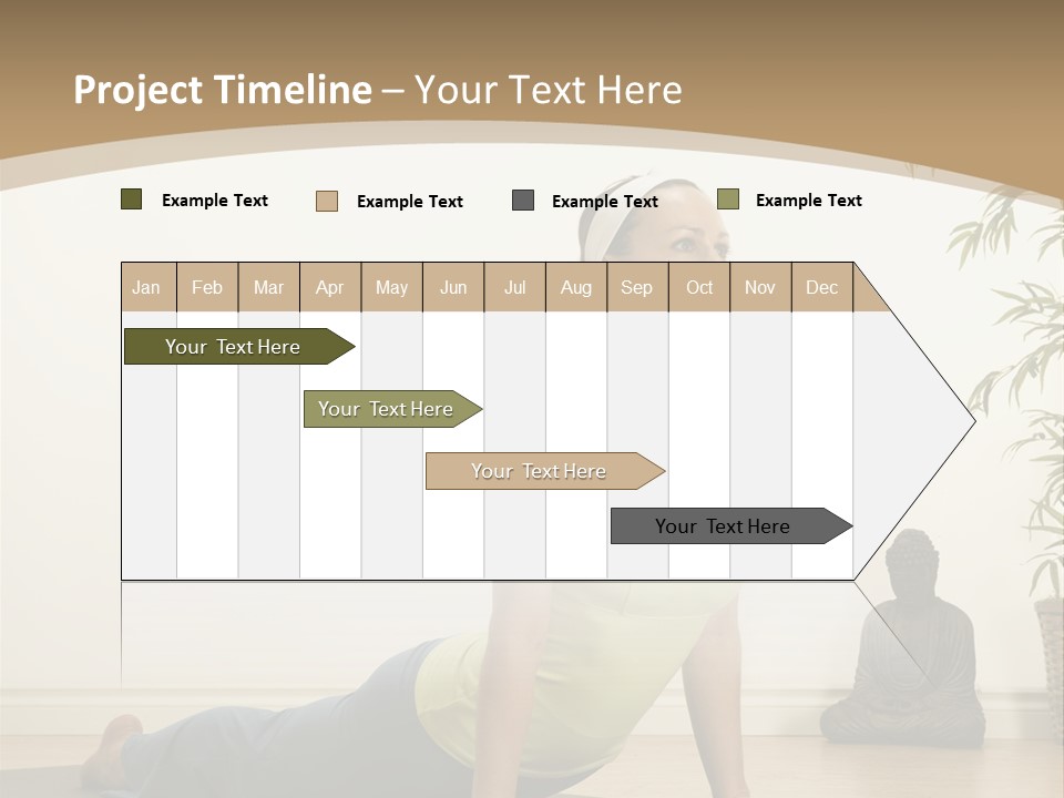 A Woman Is Doing A Yoga Pose On A Mat PowerPoint Template