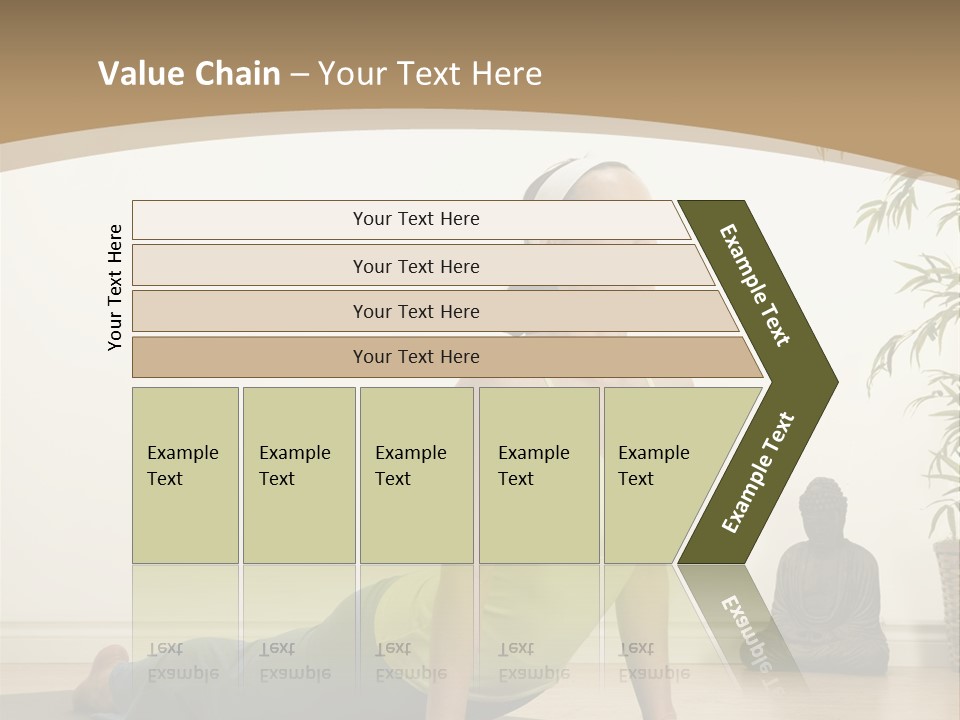 A Woman Is Doing A Yoga Pose On A Mat PowerPoint Template