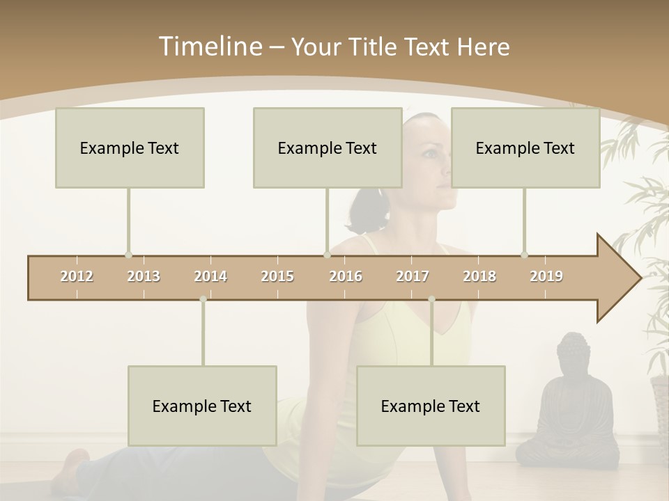 A Woman Is Doing A Yoga Pose On A Mat PowerPoint Template