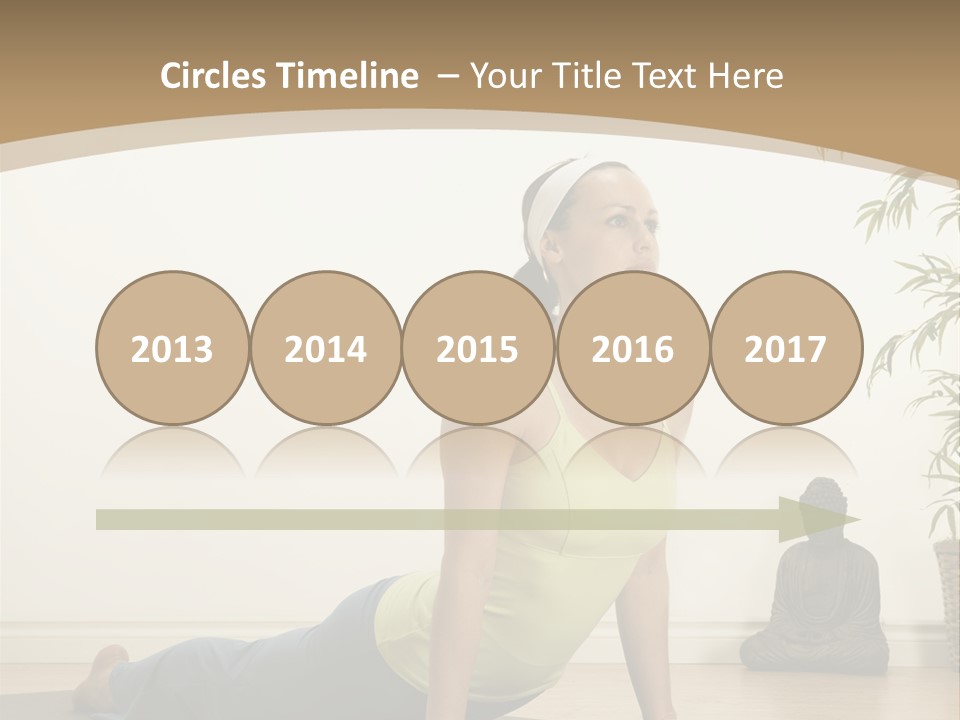 A Woman Is Doing A Yoga Pose On A Mat PowerPoint Template