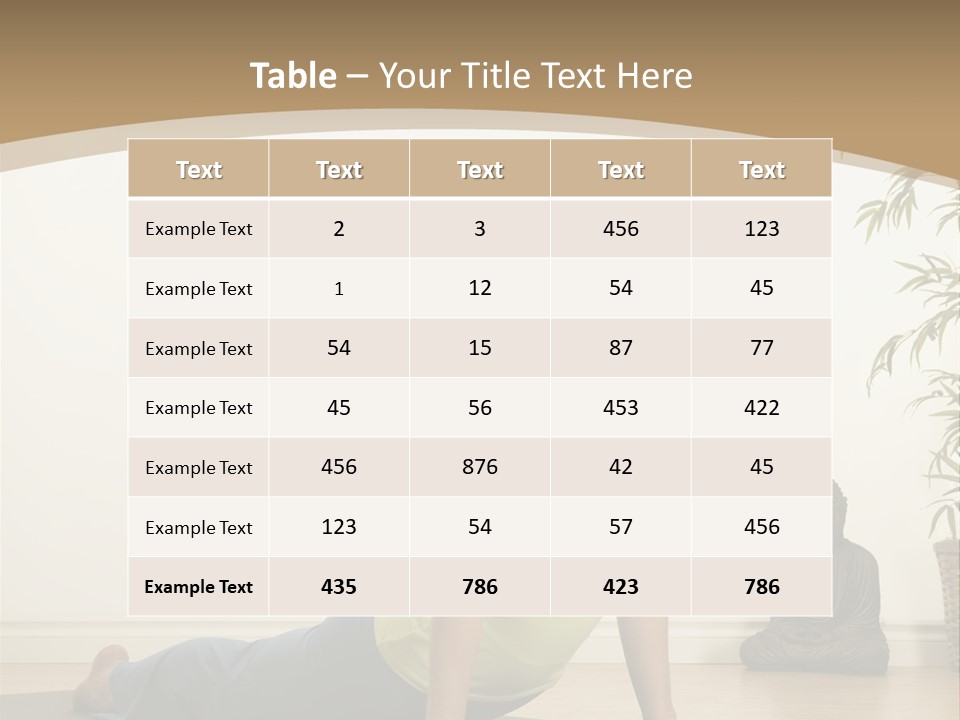 A Woman Is Doing A Yoga Pose On A Mat PowerPoint Template