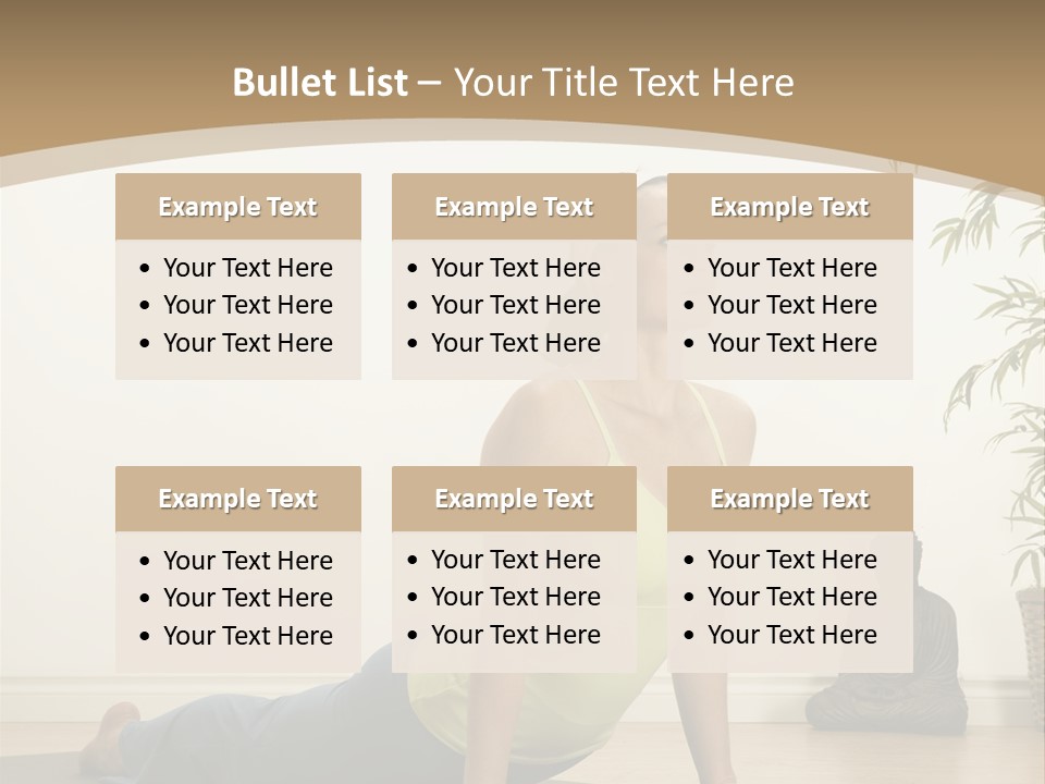 A Woman Is Doing A Yoga Pose On A Mat PowerPoint Template