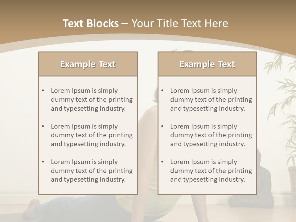 A Woman Is Doing A Yoga Pose On A Mat PowerPoint Template