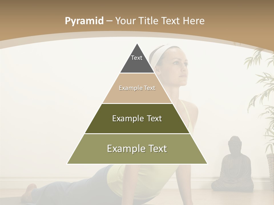 A Woman Is Doing A Yoga Pose On A Mat PowerPoint Template