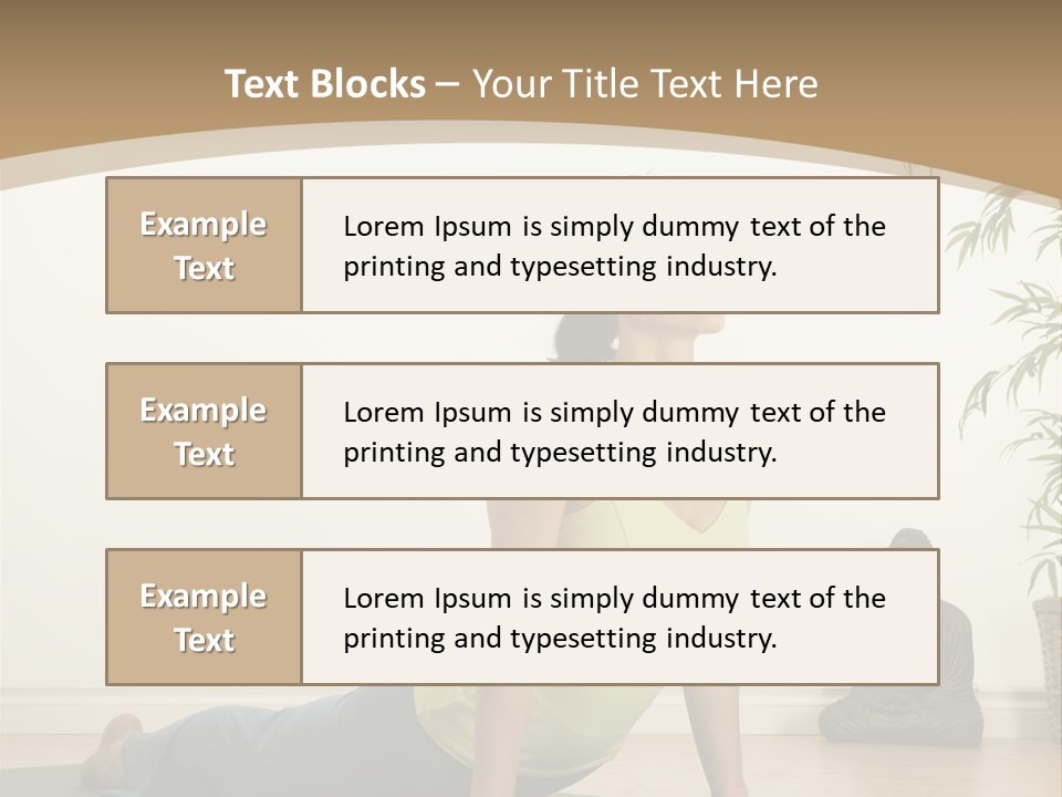 A Woman Is Doing A Yoga Pose On A Mat PowerPoint Template