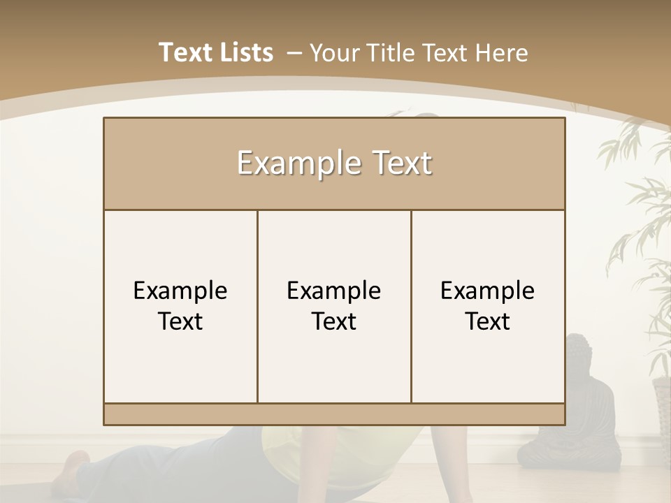 A Woman Is Doing A Yoga Pose On A Mat PowerPoint Template