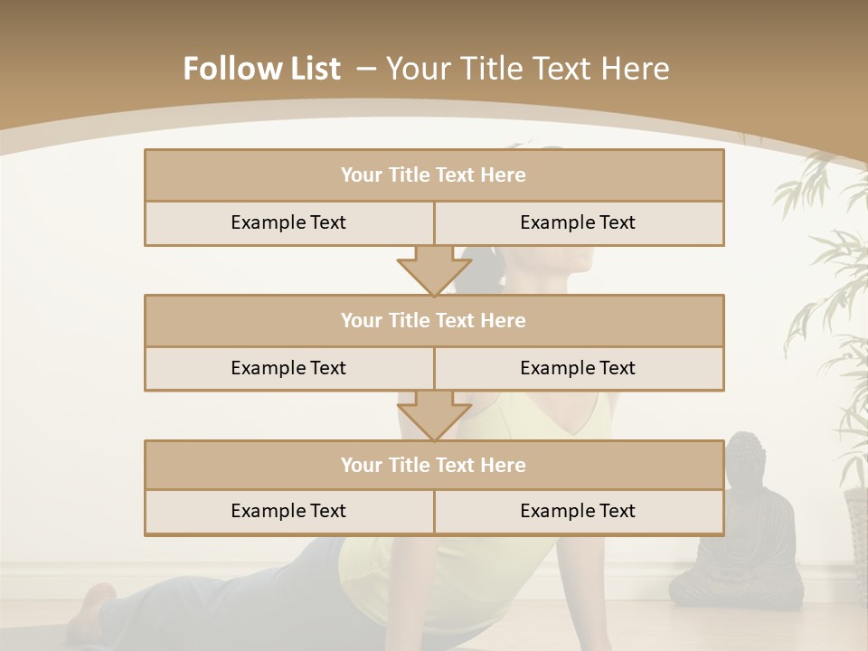 A Woman Is Doing A Yoga Pose On A Mat PowerPoint Template