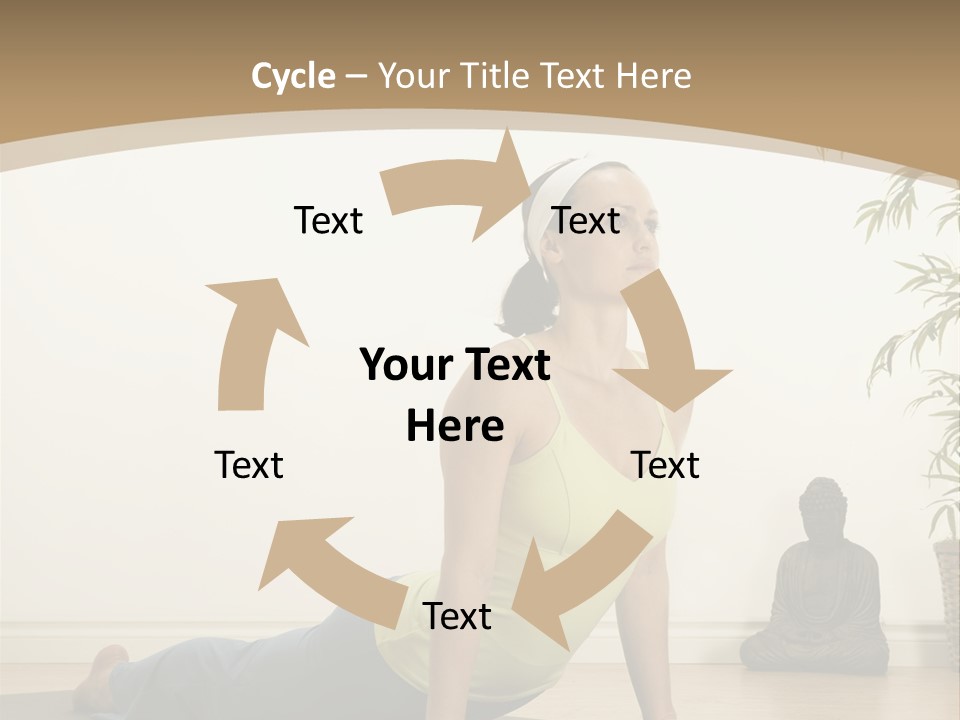 A Woman Is Doing A Yoga Pose On A Mat PowerPoint Template