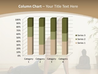 A Woman Is Doing A Yoga Pose On A Mat PowerPoint Template