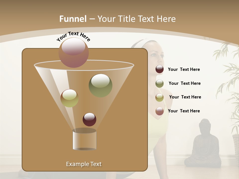 A Woman Is Doing A Yoga Pose On A Mat PowerPoint Template