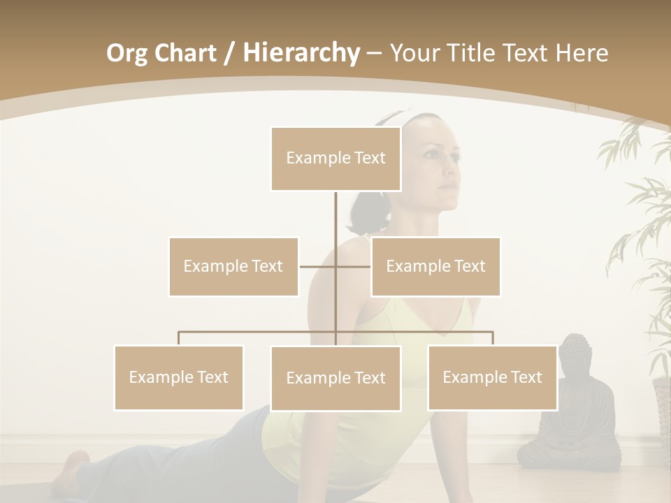 A Woman Is Doing A Yoga Pose On A Mat PowerPoint Template