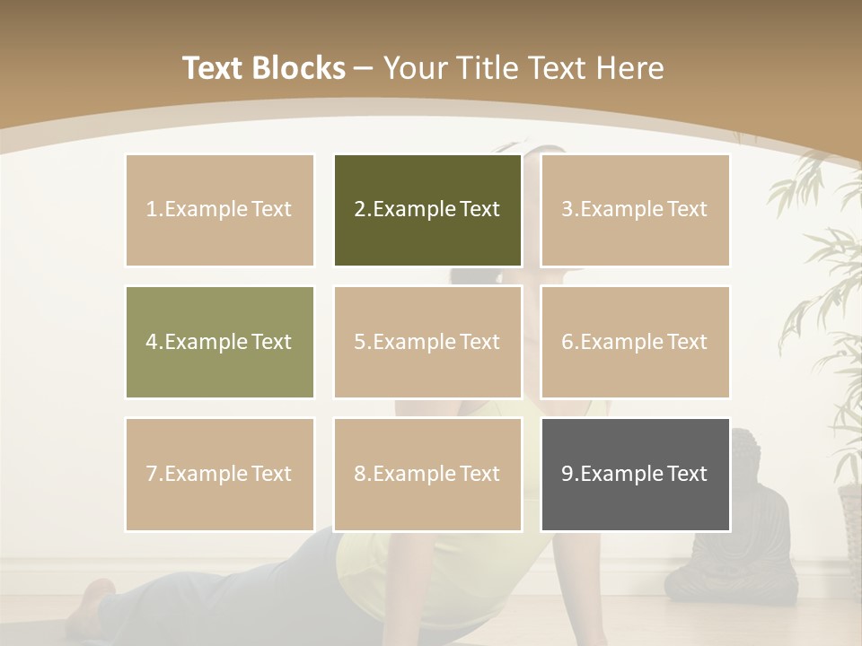 A Woman Is Doing A Yoga Pose On A Mat PowerPoint Template