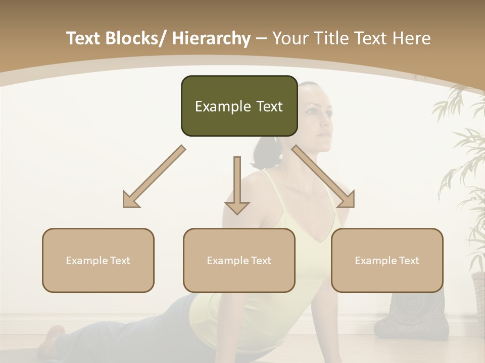 A Woman Is Doing A Yoga Pose On A Mat PowerPoint Template