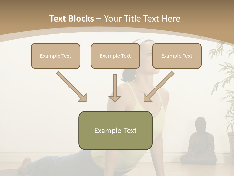 A Woman Is Doing A Yoga Pose On A Mat PowerPoint Template