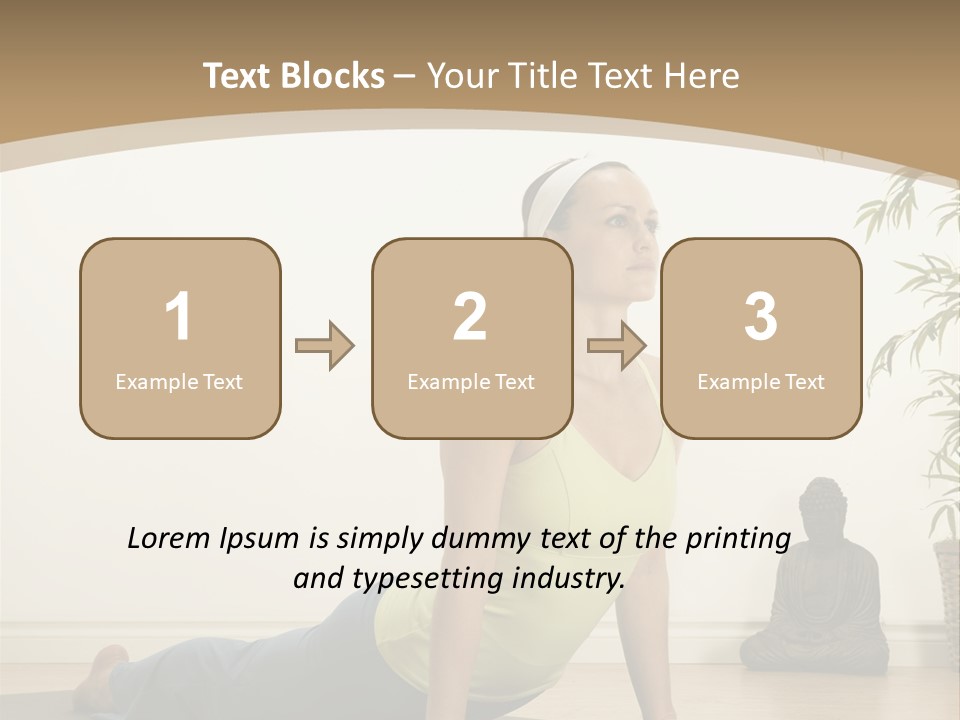A Woman Is Doing A Yoga Pose On A Mat PowerPoint Template