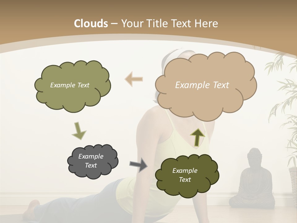 A Woman Is Doing A Yoga Pose On A Mat PowerPoint Template