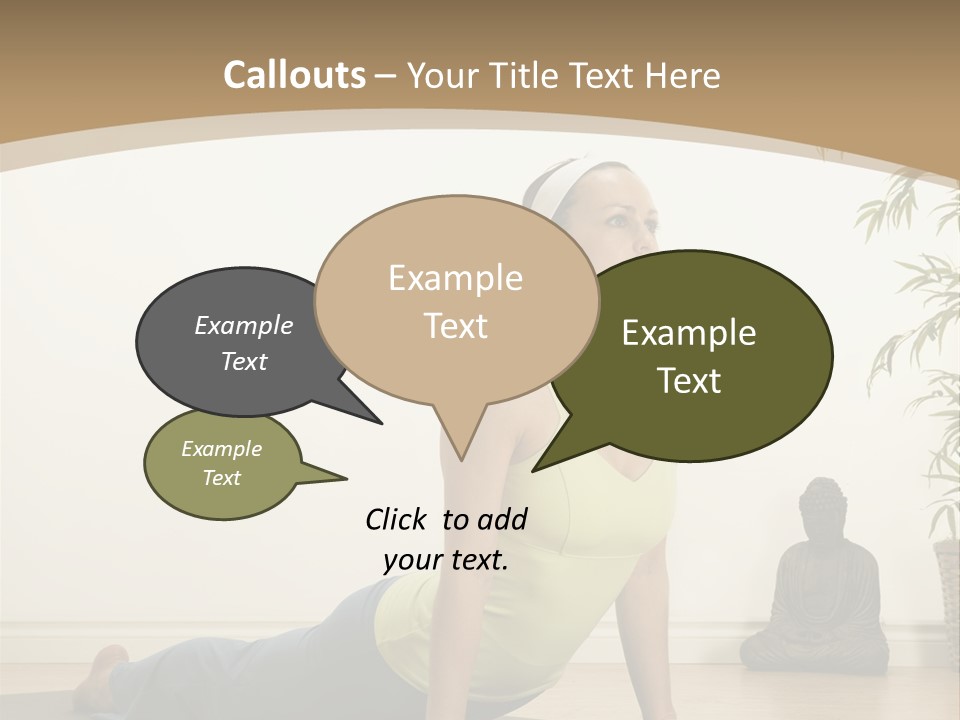 A Woman Is Doing A Yoga Pose On A Mat PowerPoint Template