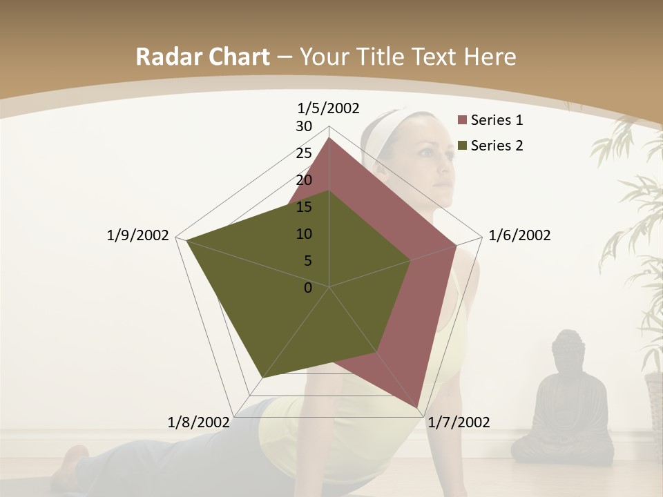 A Woman Is Doing A Yoga Pose On A Mat PowerPoint Template