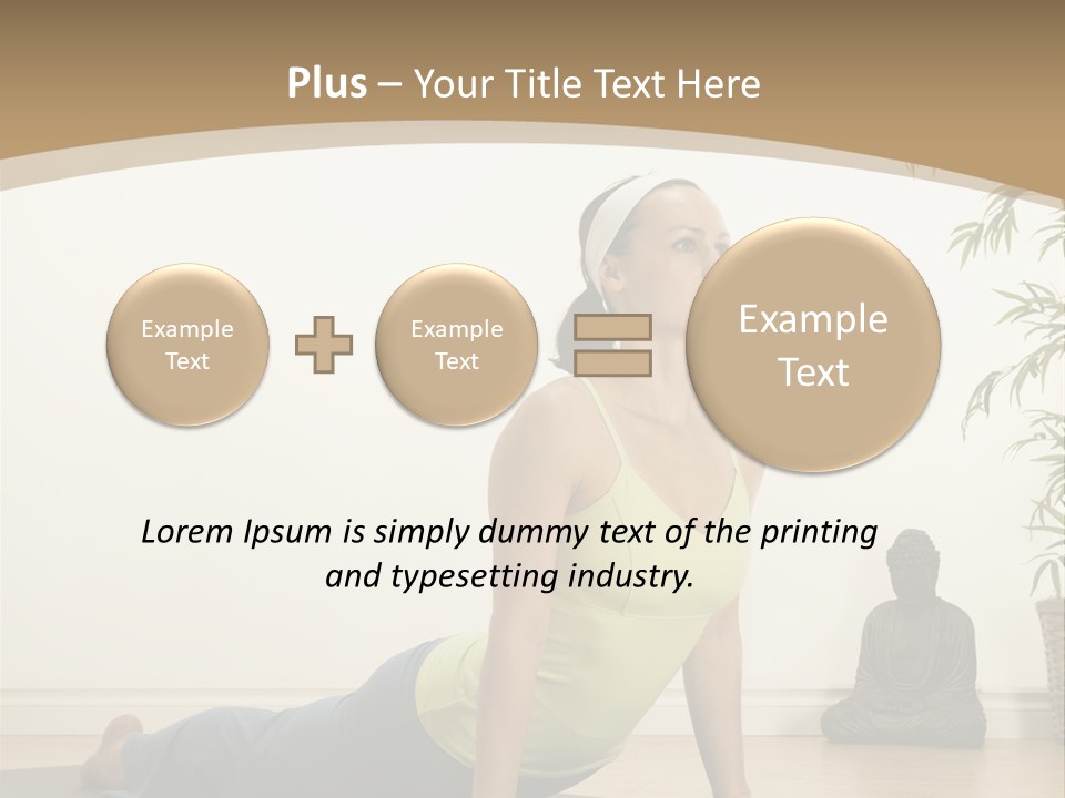 A Woman Is Doing A Yoga Pose On A Mat PowerPoint Template