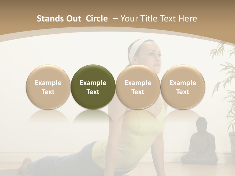 A Woman Is Doing A Yoga Pose On A Mat PowerPoint Template