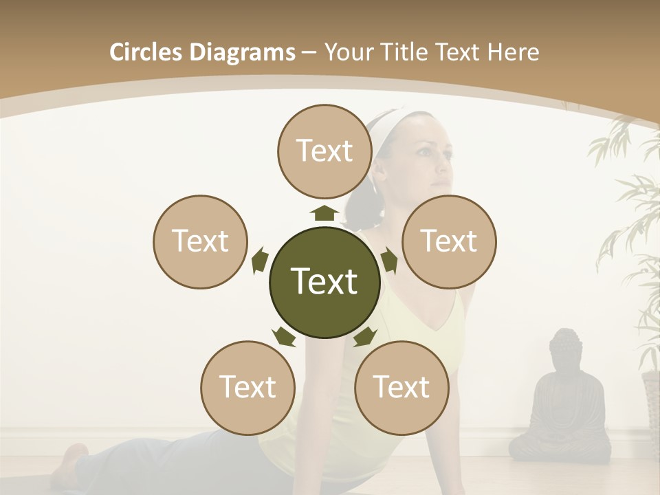 A Woman Is Doing A Yoga Pose On A Mat PowerPoint Template